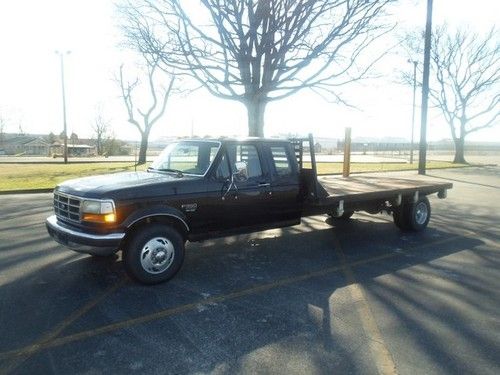 1997 ford f350 flat bed w/ 7.3 diesel! bank repo!absolute auction!no reserve!