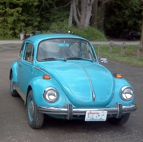 1973 vw bug, blue, good condition, super bug, beetle,