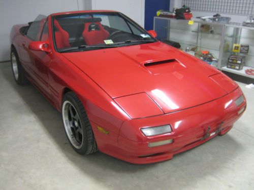 1990 mazda rx-7 red convertible 5 speed sparco seats no accidents no rust  mint
