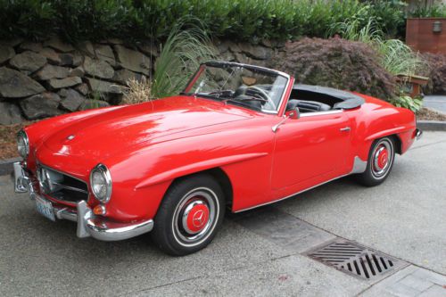 1960 mercedes 190sl hard top plus soft top has been in the same family since new