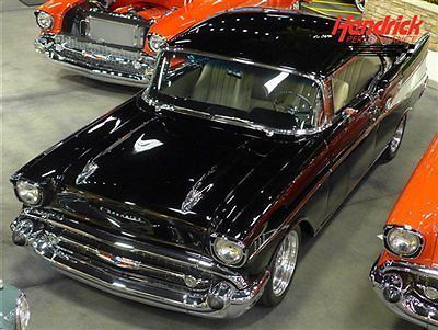 Custom &#039;57 chevy hot rod with 680 horsepower and a 5-speed manual transmission!