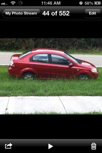 2007 red chevy aveo