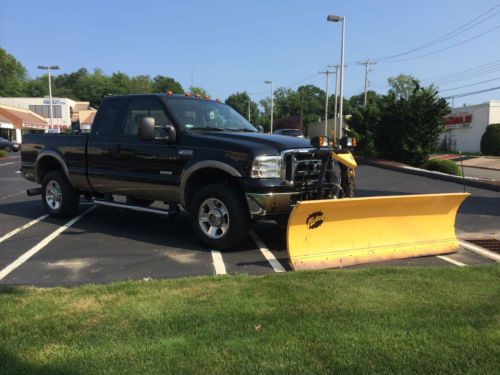2006 ford f-250 super duty lariat extended cab pickup 4-door 6.0l w/fisher plow