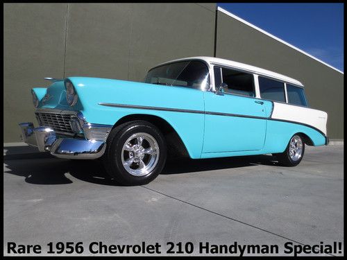 +rare classic 1956 chevrolet 210 handyman special! rust-free ca.two-door wagon!+