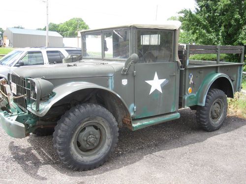 1952 dodge power wagon m-37 army truck unrestored 3/4 ton troop carrier
