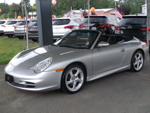 2003 porsche 911 carrera cabriolet, silver, 6 speed manual