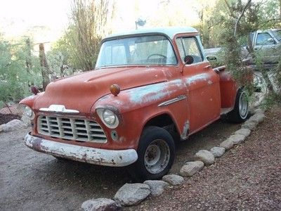 1955 chevy 3100 1/2 ton short bed step side deluxe pick up