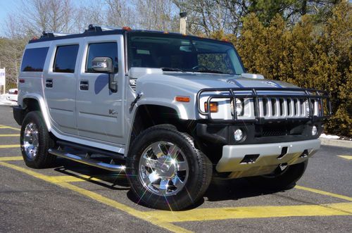 ~2009 hummer h2 for sale~rare silver ice~navigation~dvd entertainment~moon roof~
