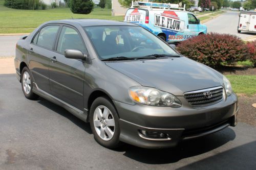 Gray 2007 toyota corolla s sedan 4-door 1.8l automatic adult owned &amp; maintained