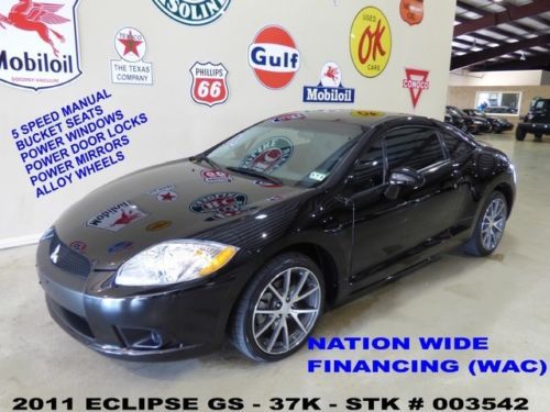 2011 eclipse gs fwd,5 speed trans,cloth,18in wheels, 37k,we finance!!