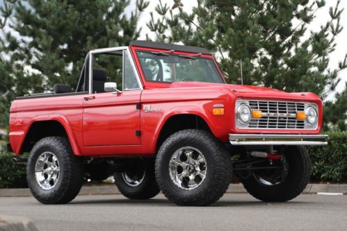 1970 ford bronco - killer crate 5.0 fuel injected v8 + nv 5 speed in viper red !