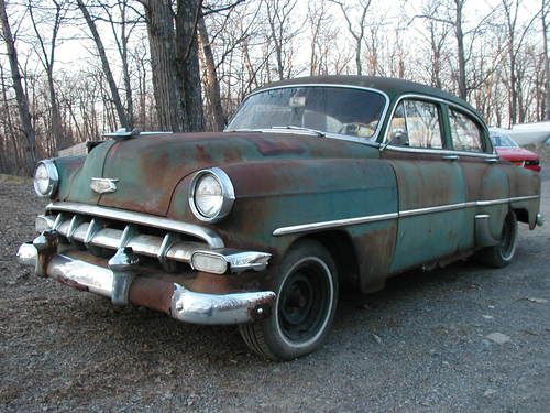 1954 chevy stick 6cly no reserve clear title rat hot rod custom runs drives ny