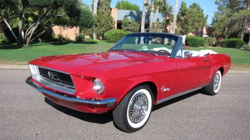 1968 ford mustang convertible restored candy apple red one owner custom arizona