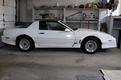 1988 pontiac trans am firebird-  white, t-tops, ws6 (gta)  suspension