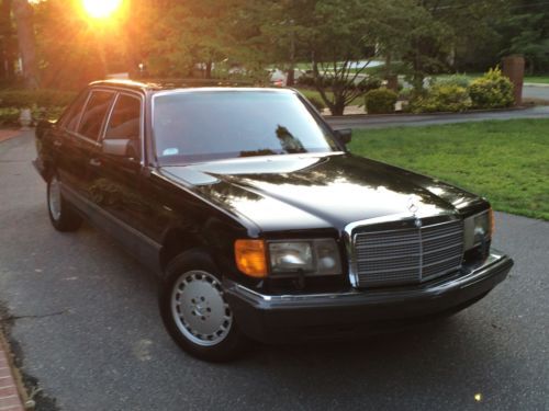 Family owned mercedes 1990 420 sel, black with palomino leather