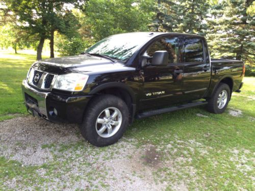 2012 nissan titan crew cab prox-4 leather flex 20k 4x4 factory lifted tow pacg