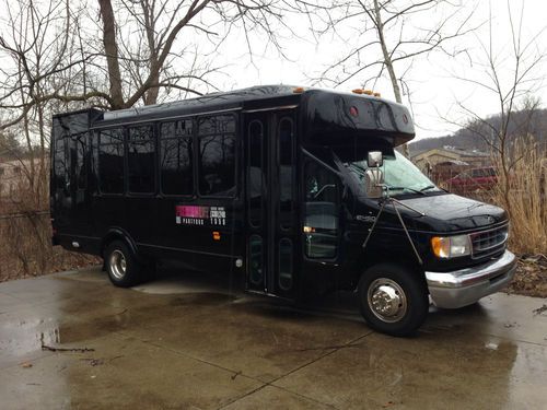 99 e-450 party or limo bus (black shuttle bus)