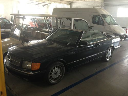 1986 mercedes sec 560 dark blue convertible automatic