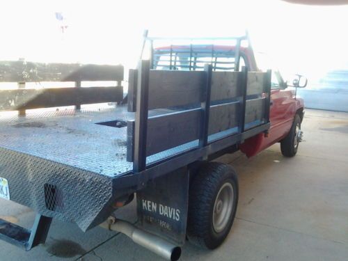 1995 dodge ram 1 ton flatbed 5.9 cummins diesel work truck