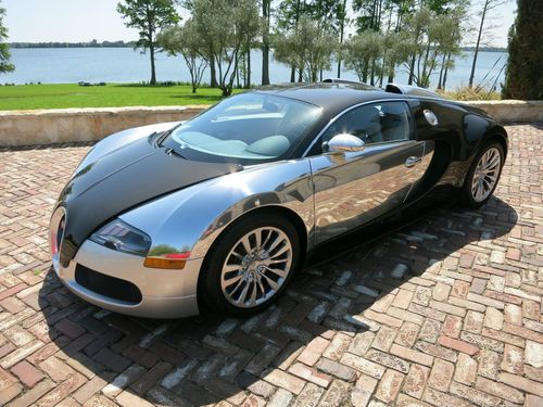 2010 bugatti veyron coupe, carbon fiber/polished aluminum, only 328 miles