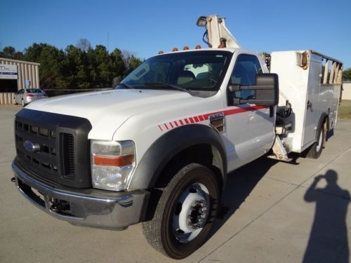 Not salvage clean title 08 ford f550 6.4l utility boon crane diesel low reserve