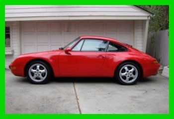 1997 993 carrera c2 3.6l h6 12v manual coupe black leather red