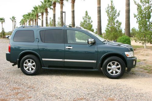 * excellent condition * infiniti qx56 suv (4wd/awd); color - jade green metallic
