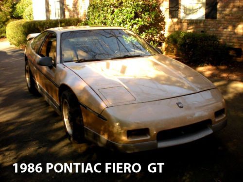 1986 pontiac fiero gt good driver &amp; ideal exotic kit car conversion project