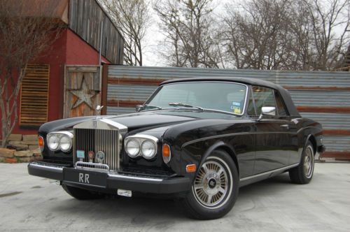 1980 rolls-royce corniche ii convertible, black / beige, well documented history