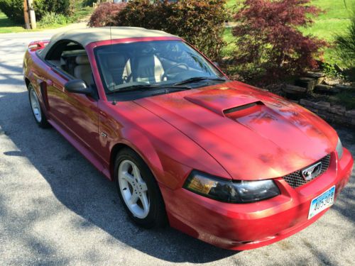 2002 candy apple red gt coupe convertible 2 door ford mustang