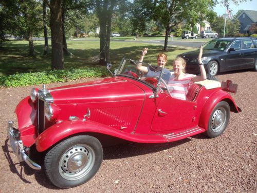 1951 mg-td, red, roadster, great driver, garage kept, owned 22 years