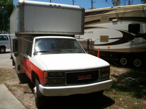 1994 gmc sierra 3500 14ft box truck 454 gas.cold ac ,automatic