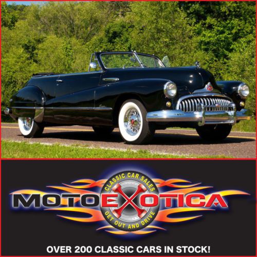 1948 buick super convertible - power top - true spokes - stunning interior lqqk!
