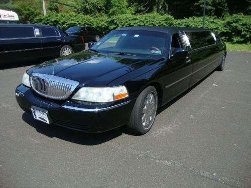 2006 lincoln town car stretch limo 120 inch black