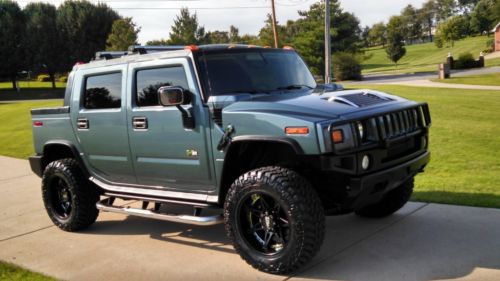 Hummer h2 sut crew truck 4x4 lift lifted sunroof luxury edt $4k in extra reserve