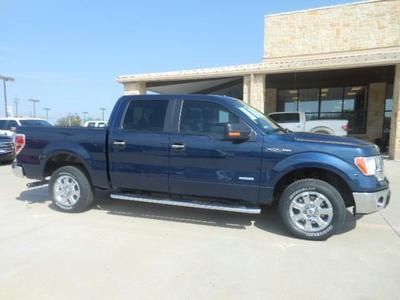 Blue 2013 ford f-150 xlt ecoboost turbo crew cab 100k mile warranty available