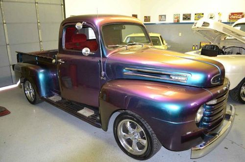 1950 ford f1 chameleon paint power steering disc brakes air conditioning.