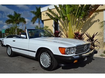 Mercedes 560 sl roadster florida fl one owner 66k fully documented and serviced