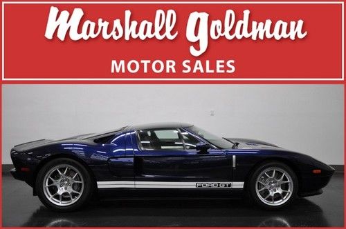 2005 ford gt in midnight blue metallic only 365 miles top stripe cd player