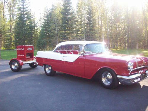 1955 pontiac catalina, hardtop 2dr., includes restored &#039;coke&#039; cooler trailer