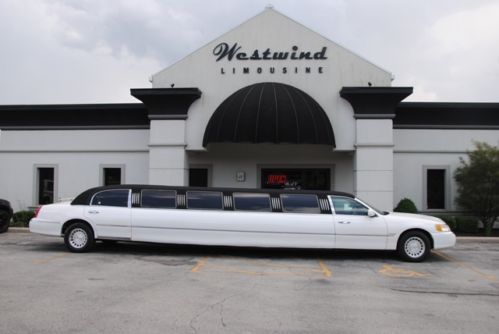 Limo limousine stretch lincoln town car coach 175&#034; white tuxedo westwind ultra