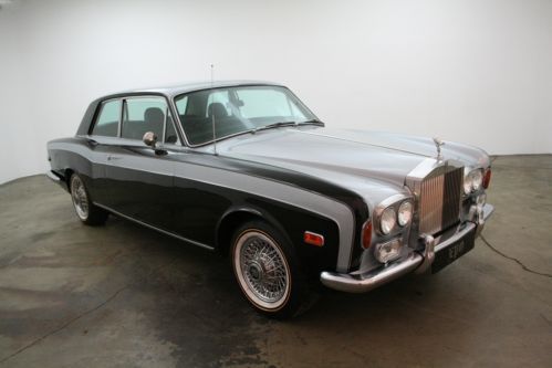 1972 rolls royce corniche coupe rhd, 2 tone silver, power windows,chrome bumpers