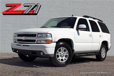 1-owner 2006 chevrolet tahoe z71, white leather sunroof dvd 3rd row 03 04 05 07