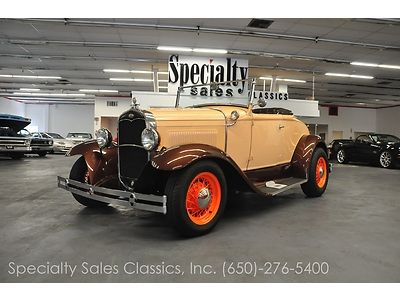 This 1931 ford model a two door roadster 3-speed manual