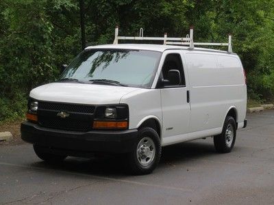 2003 chevy express 3500 cargo! 1-owner! serviced at chevy! shelves! ladder rack!