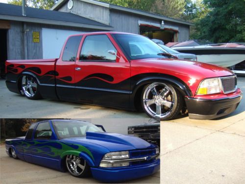 2000 gmc sonoma perfect show truck 61k dropped bagged slammed cvideo s10 s-10