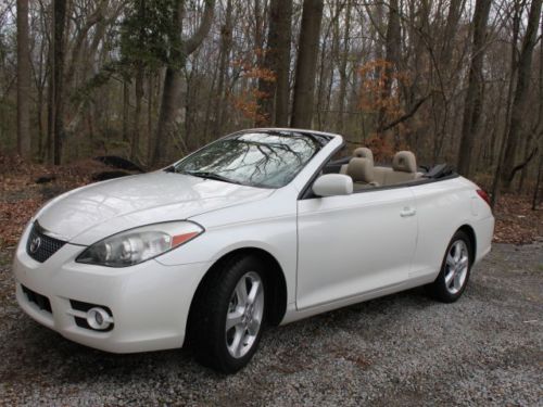 Convertible white ext heated leather seats cd clean history hands free v6
