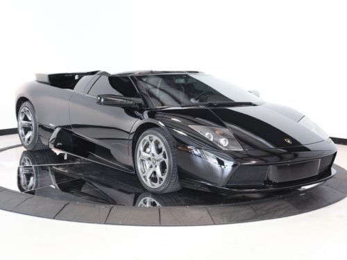 Lamborghini murcielago roadster egear black excellent condition carbon fiber pkg
