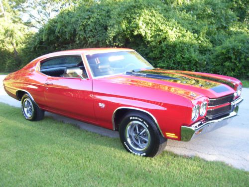 Ground-up restored cranberry red 1970 chevelle supersport 454 with a/c!