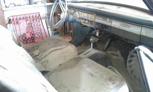 Blue, automatic, gear shifter on floor, great restoration project!